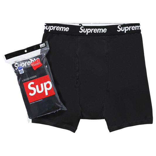 Supreme x Hanes Boxer Briefs (4 Pack) 'Black'